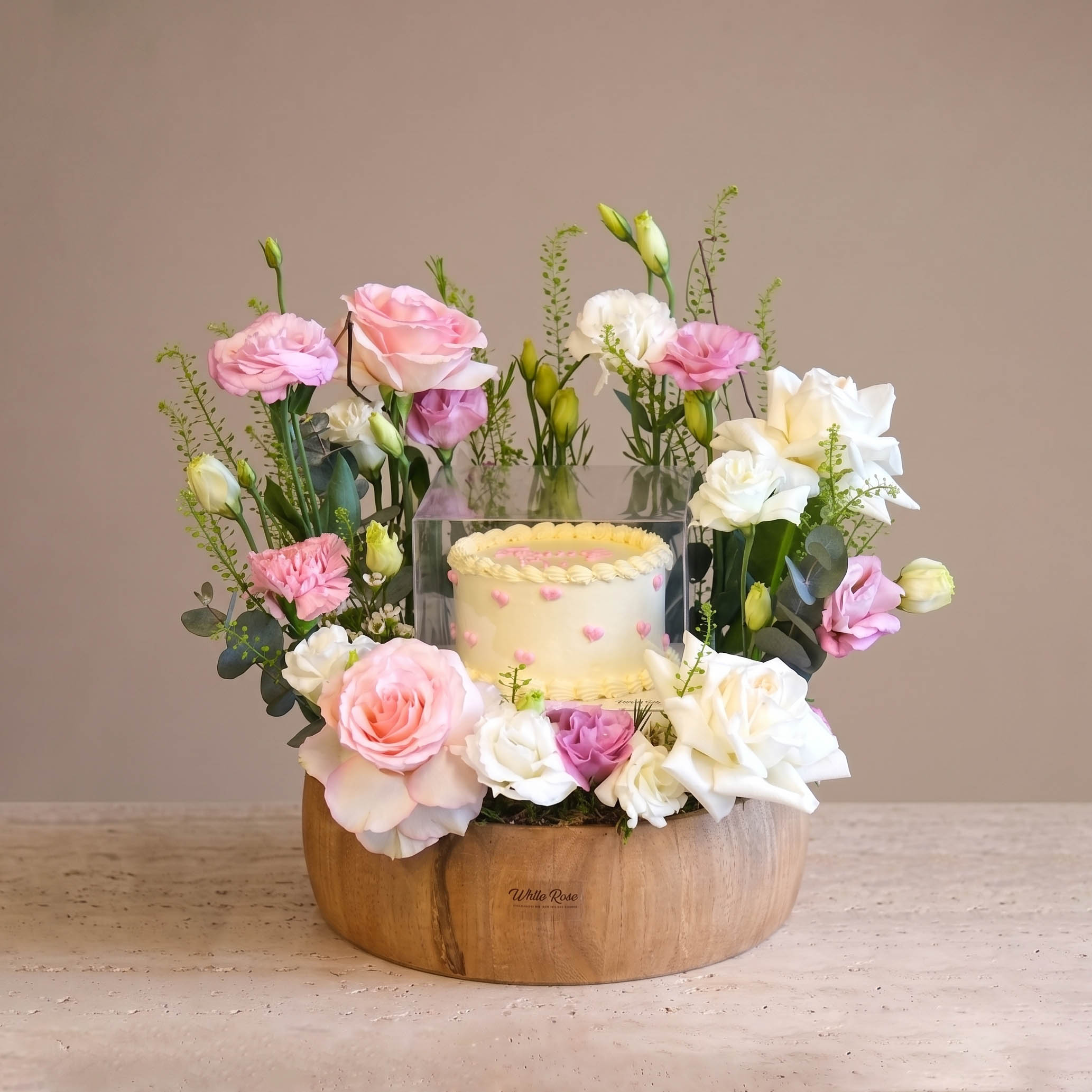 Creamy Floral Tray