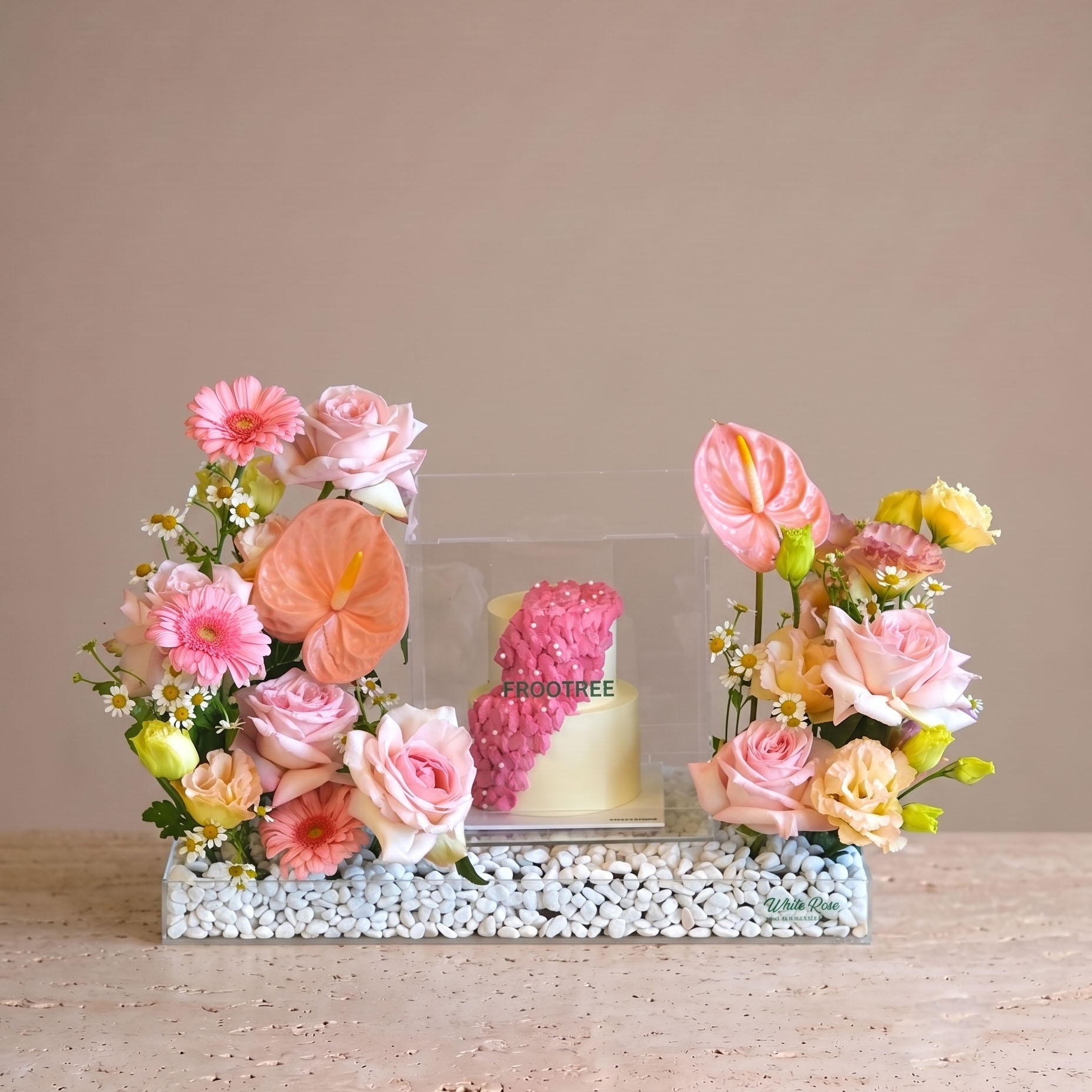 Birthday Cake and Flowers