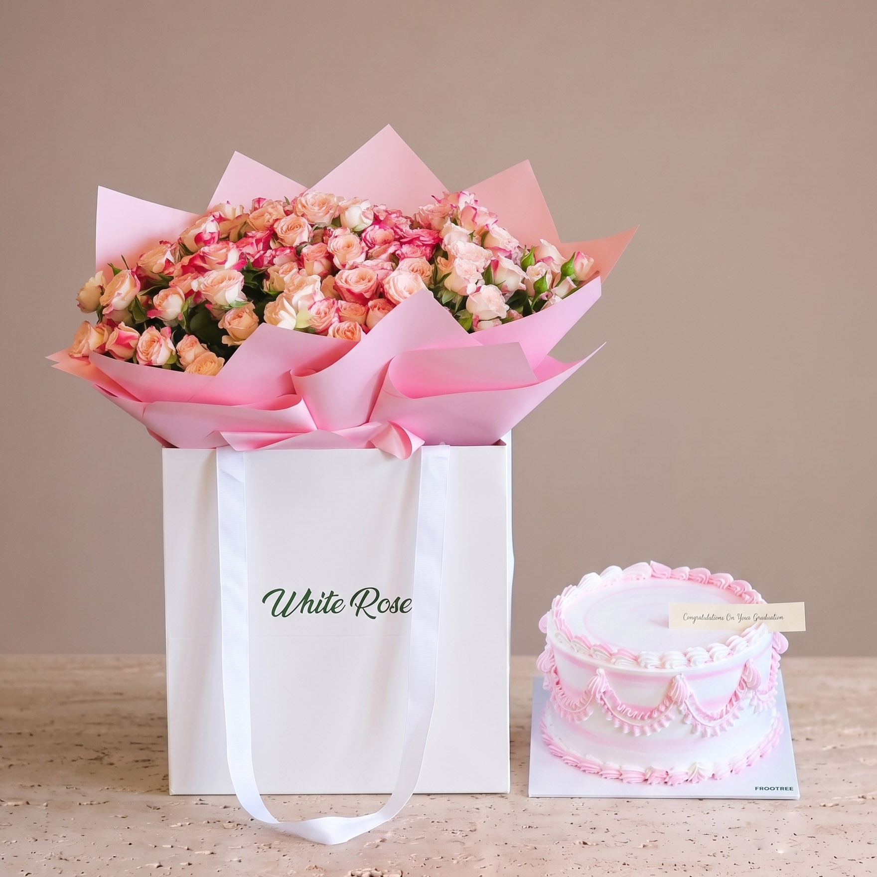 Pink Symphony and Vanilla cake